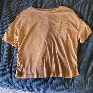 Tan mesh t shirt